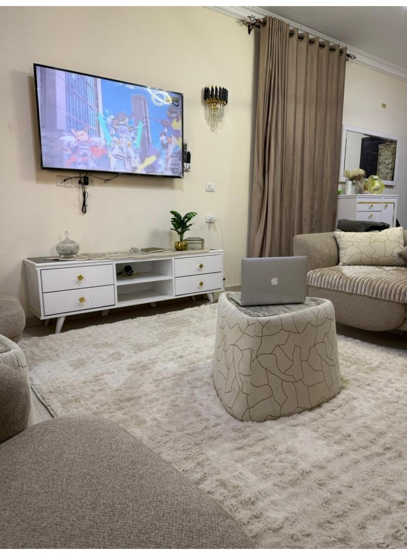 بديل السجاد فرو بابلز فاخر ناعمة و ظهر من حبيبات الدوتس المانع للانزلاق - Image 3